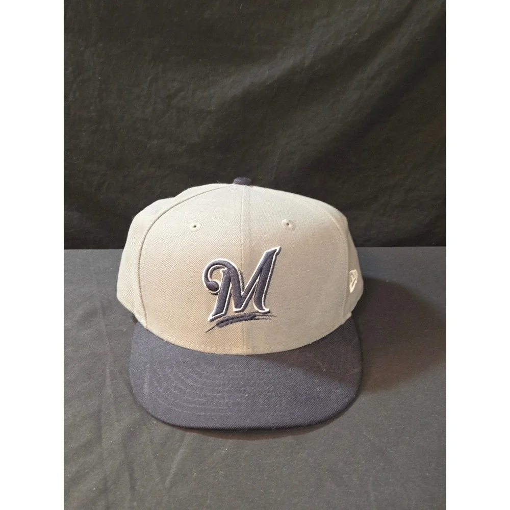 New Era 59FIFTY Milwaukee‎ Brewers MLB Fitted Cap Hat Size 8 Baseball